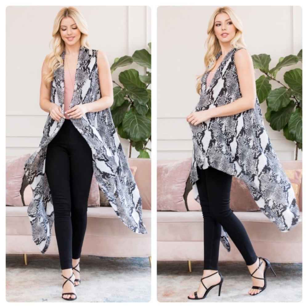 🔥$5🔥SNAKESKIN  PRINT KIMONO-ONE SIZE - Picture 2 of 6